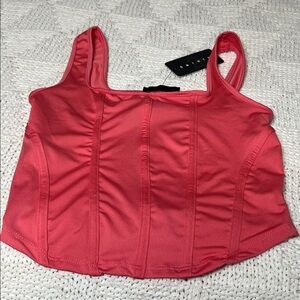 21 Saints Corset Style Crop Top